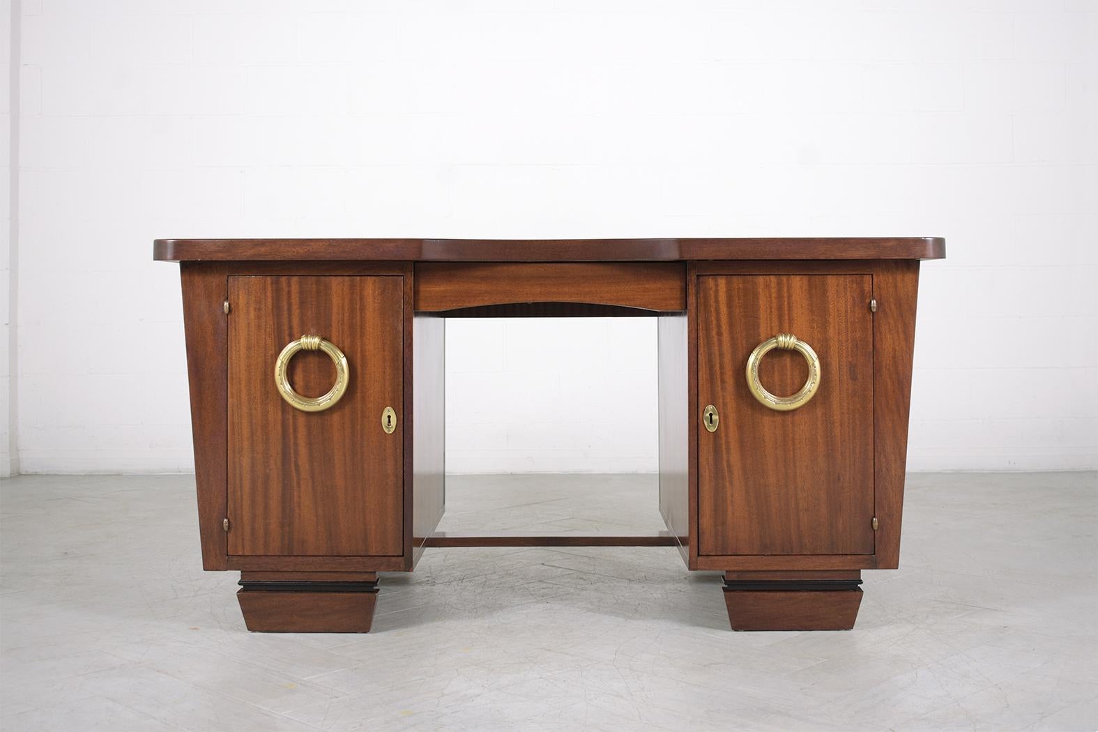 Art Deco Pedestal Desk at 1stDibs