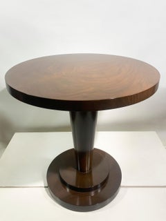 French Art Deco Pedestal Side Table with Stepped Base, circa 1930's