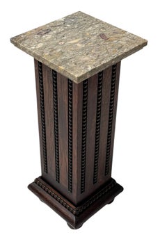 French Art Deco Pedestal with Multi-Colored Marble Top, 1930s
