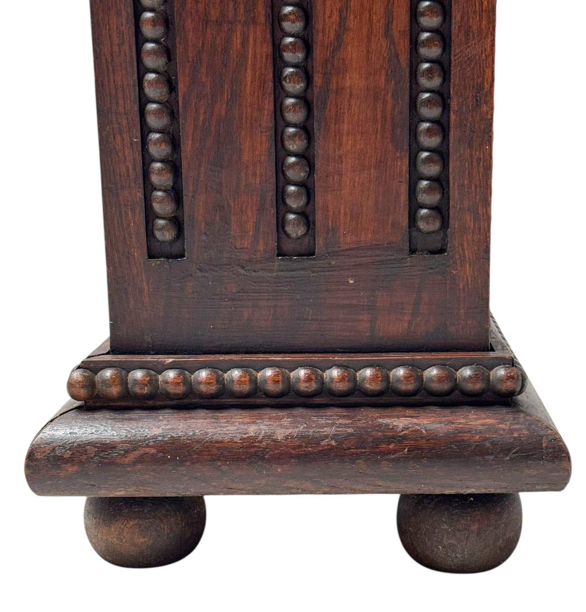 Metà XX secolo Piedistallo Art Deco francese con piano in marmo multicolore, anni '30 in vendita