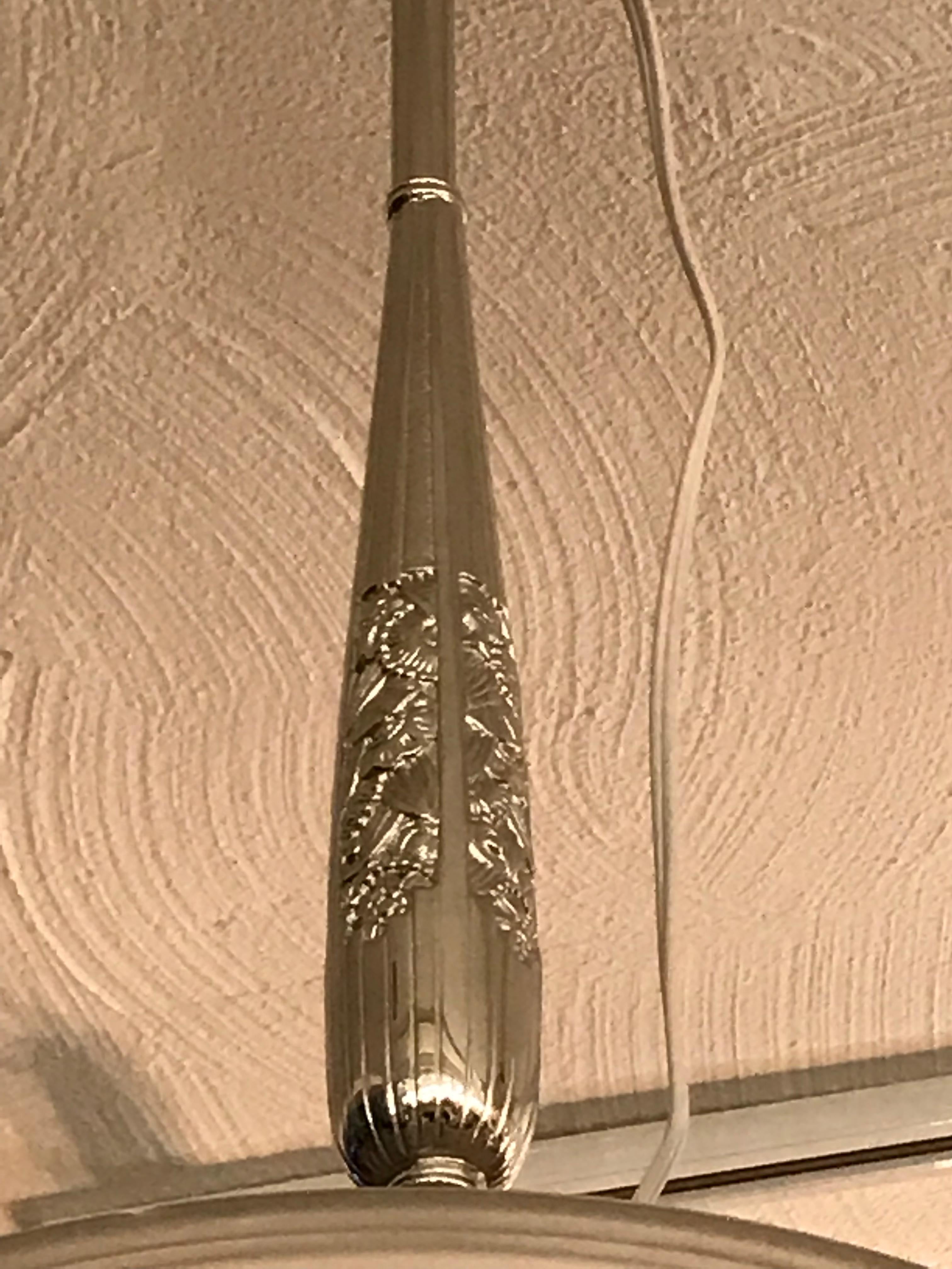 Lámpara colgante francesa Art Déco de Verrerie Des Vosges en venta 4