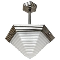 French Art Deco Pendant Chandelier or Flush Mount