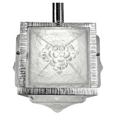 French Art Deco Pendant Chandelier or Flush Mount