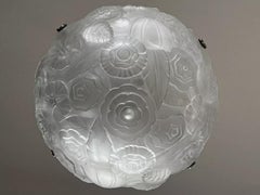 Französischer Art-déco-Hängelampe-Kronleuchter, signiert von Sabino