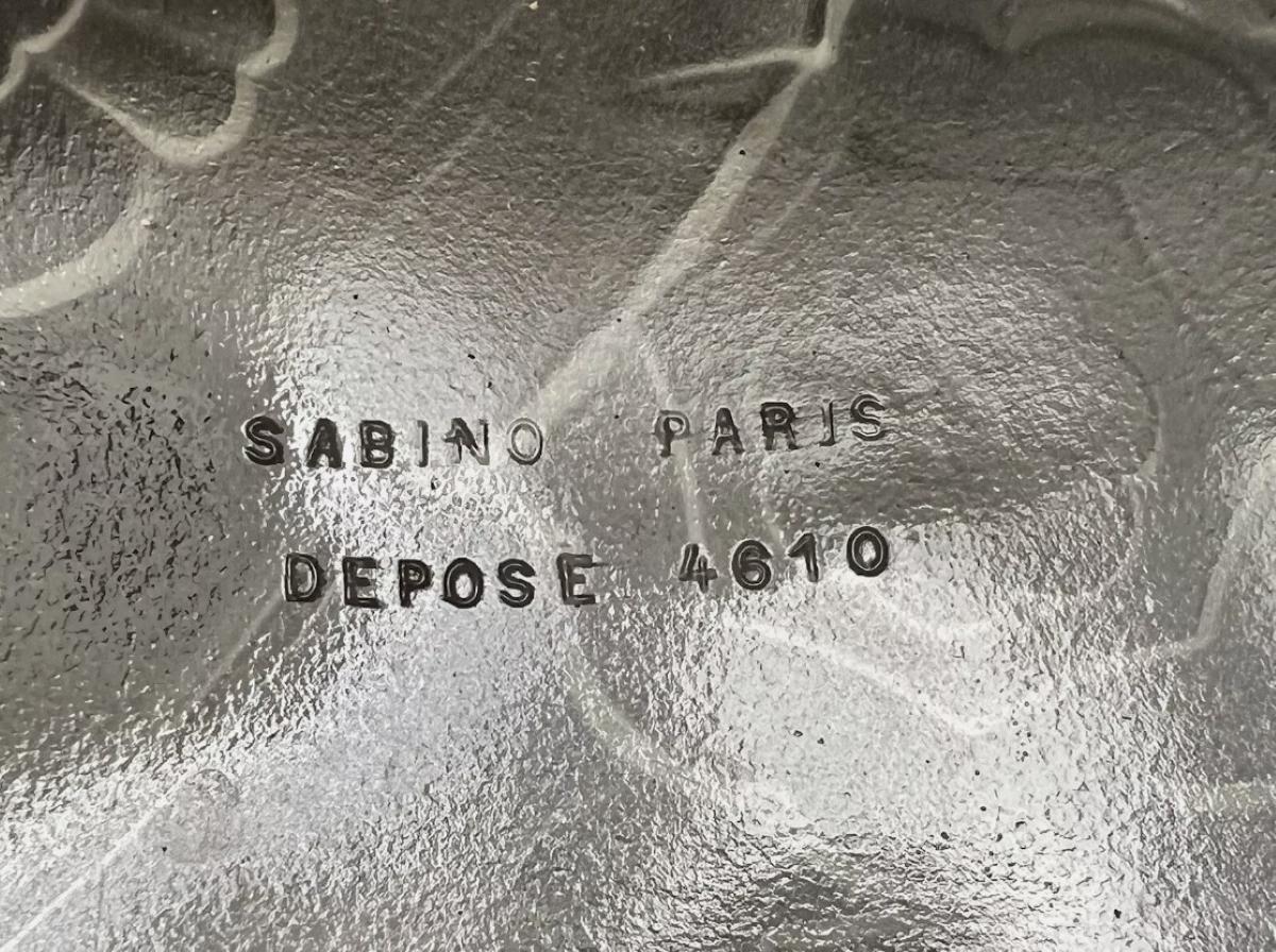 Französischer Art-déco-Hängelampe-Kronleuchter, signiert von Sabino im Angebot 1