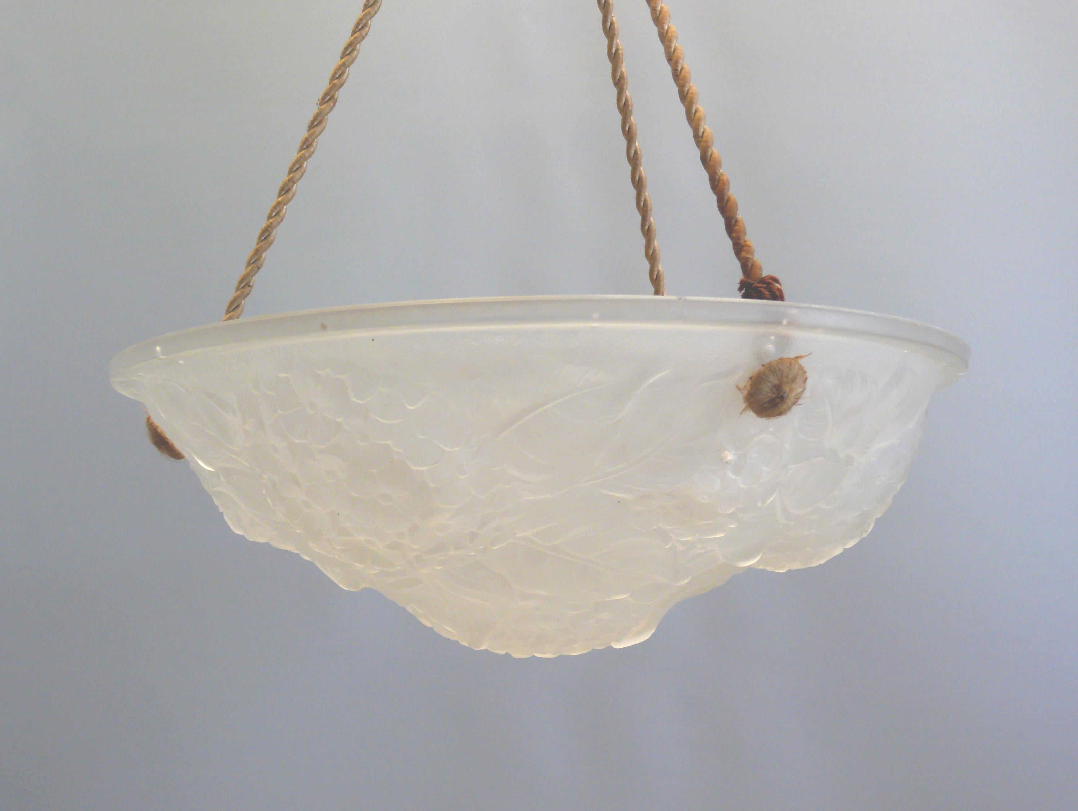 Art Deco French Art Déco Pendant Light, 1920s - 1930s For Sale