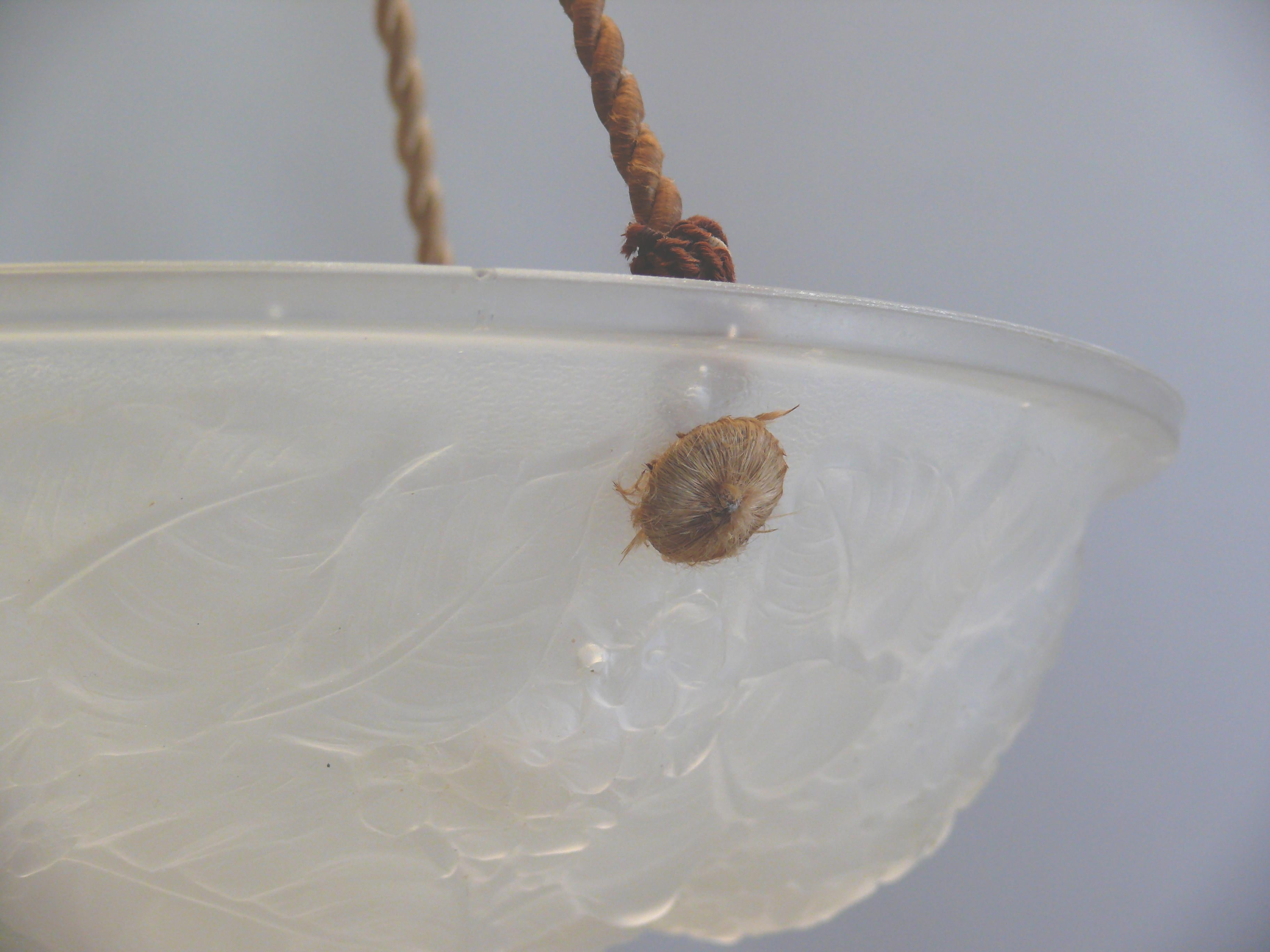 French Art Déco Pendant Light, 1920s - 1930s For Sale 2