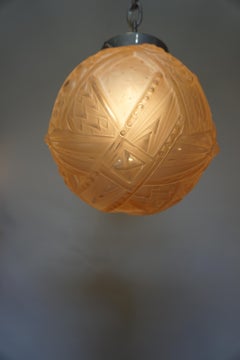 Pendent-Kronleuchter im Art-déco-Stil von Muller Frères