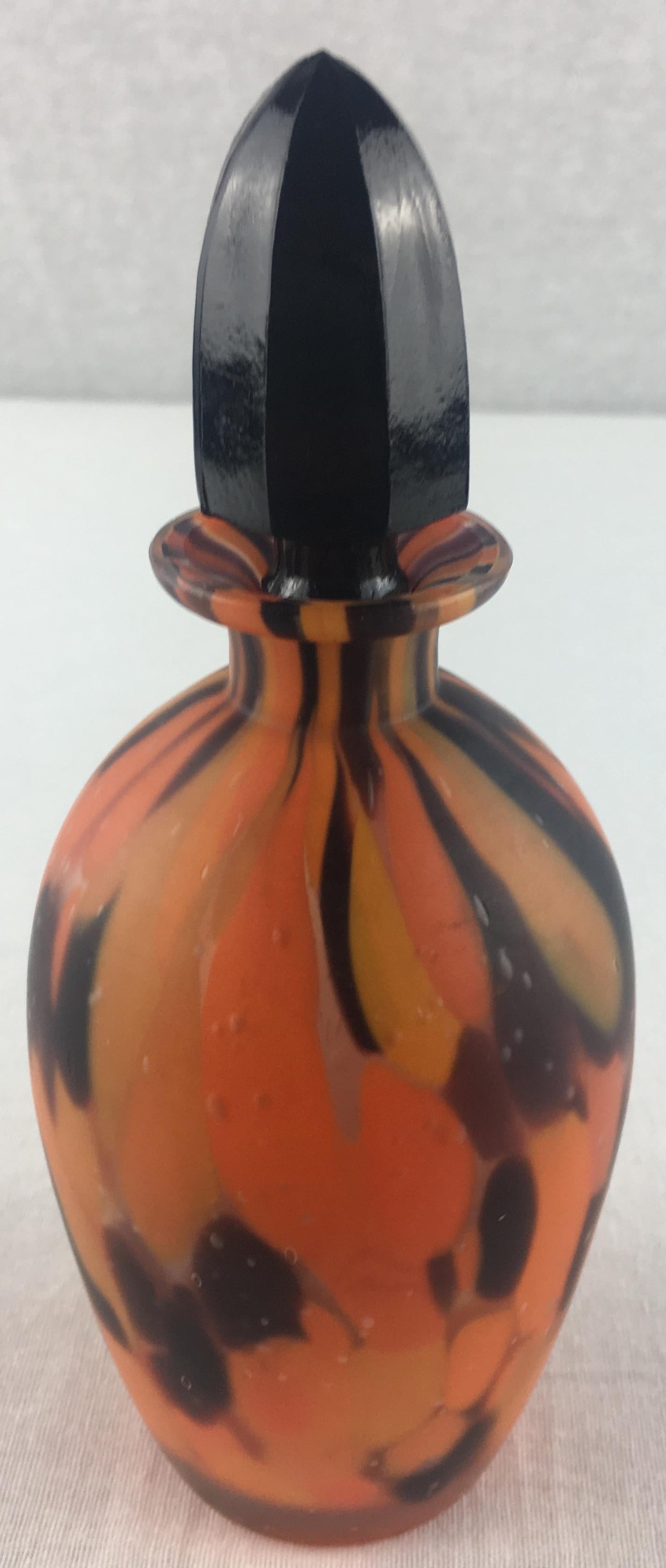 Mid-20th Century French Art Deco Perfume Bottle with Top