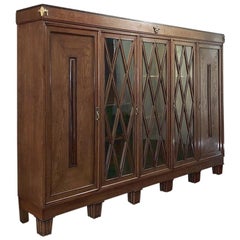 French Art Deco Period 4-Door Bookcase