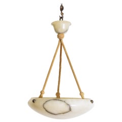 French Art Deco Period Alabaster Pendant, ca. 1930’s