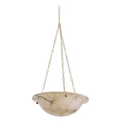 French Art Deco Period Alabaster Pendant, Mid-20th Century