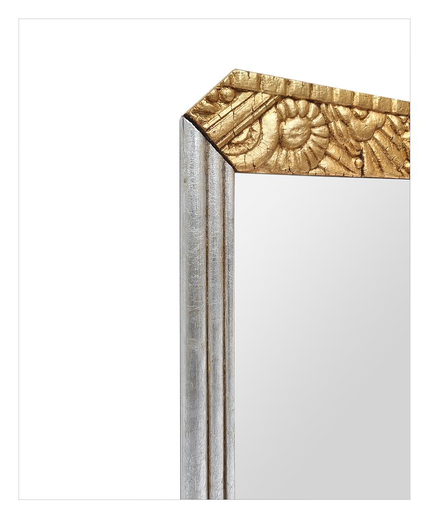 French Art Deco Period Antique Mirror, Gilded & Silvered, circa 1925 In Good Condition For Sale In Paris, FR