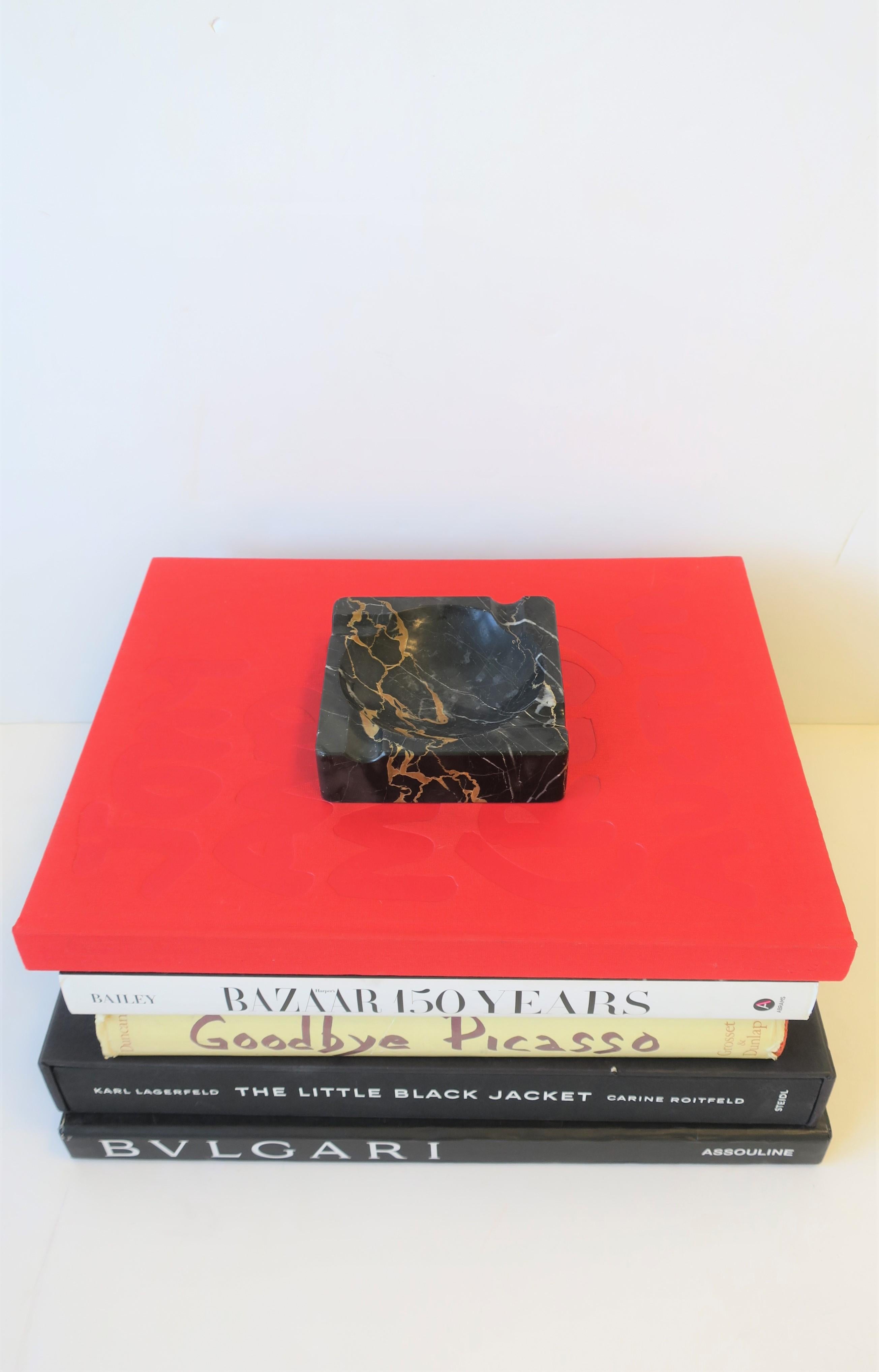 French Art Deco Period Black Marble Ashtray or Vide-Poche 2