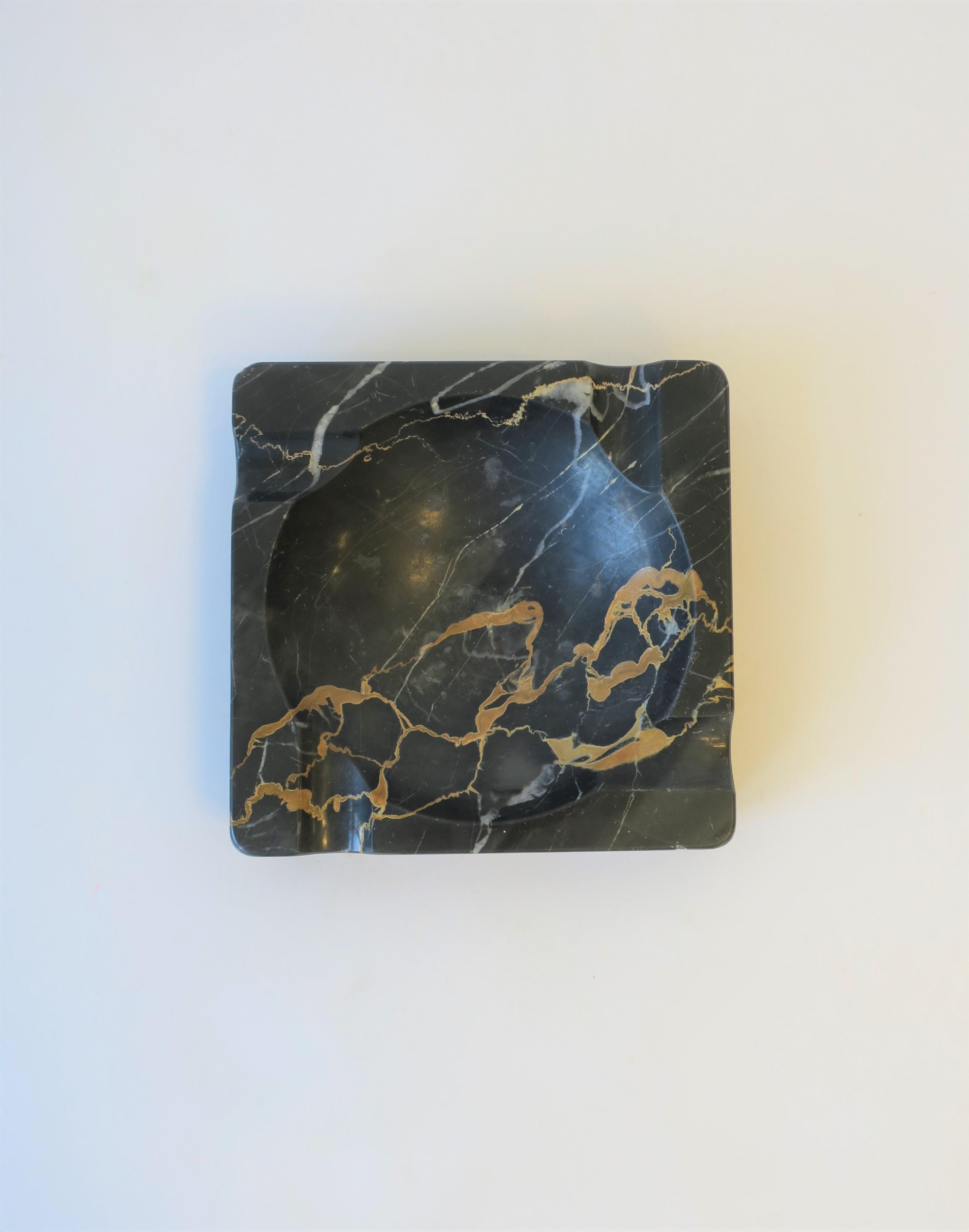 French Art Deco Period Black Marble Ashtray or Vide-Poche 3