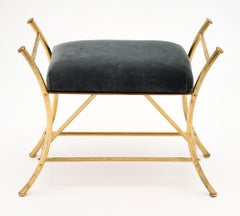 French Art Deco Period Brass Stool
