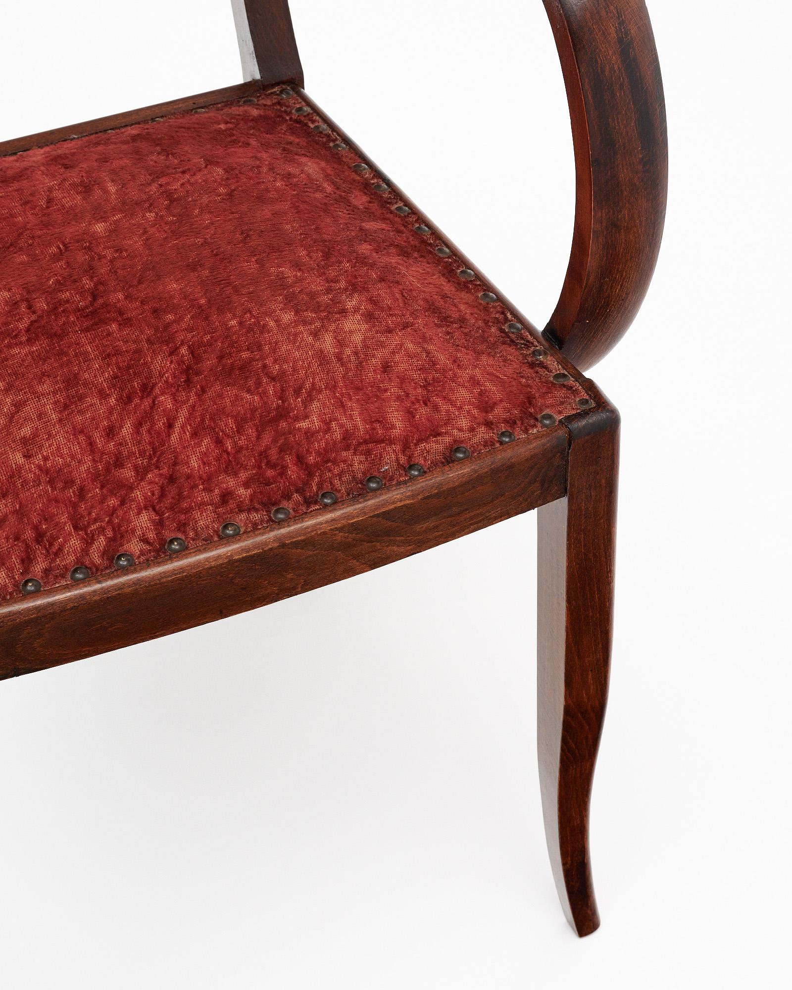 French Art Deco Period Bridge Chairs In Good Condition For Sale In Austin, TX