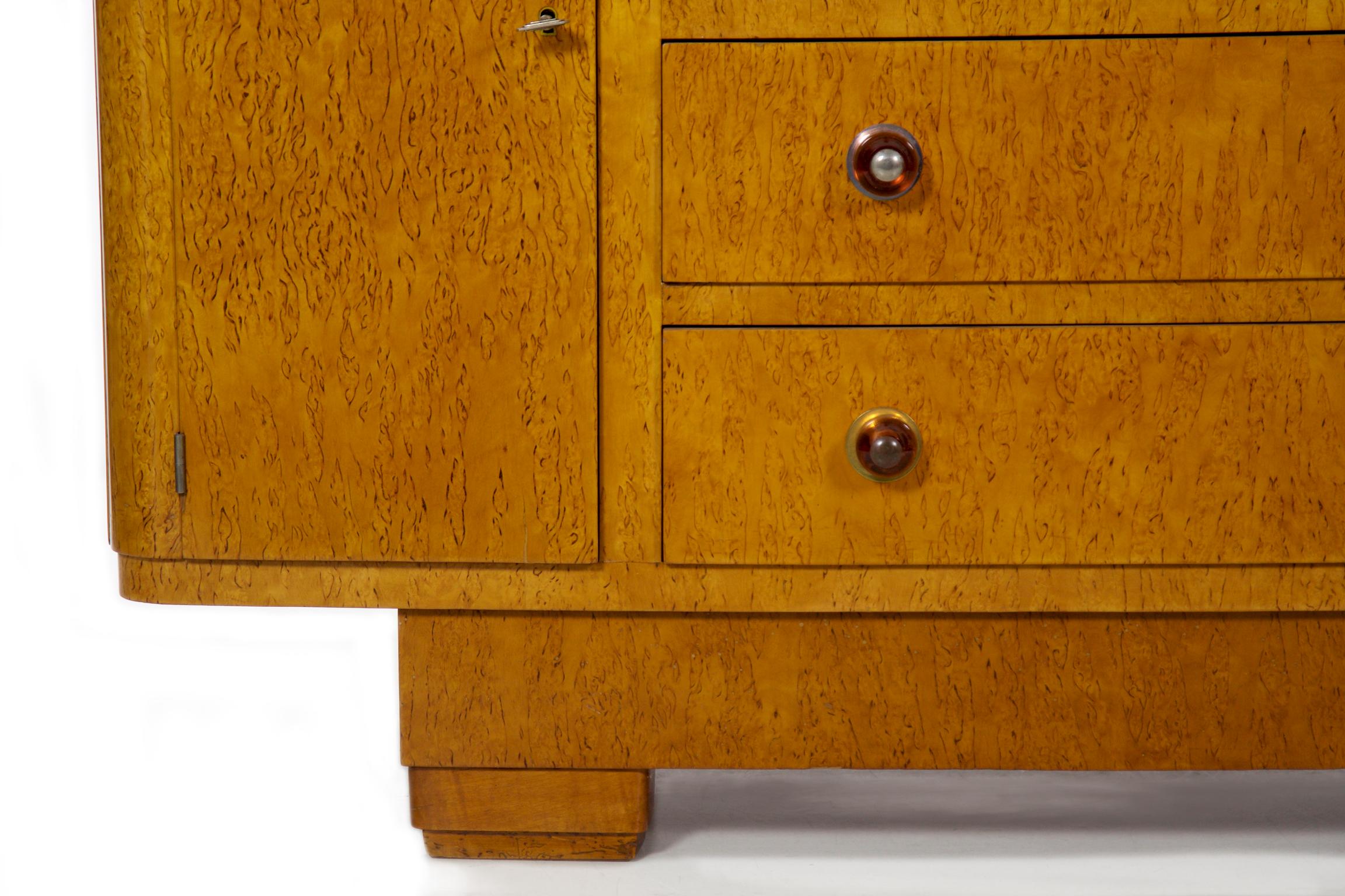 French Art Deco Period Console Cabinet Sideboard by Jean Fauré, circa 1940 2