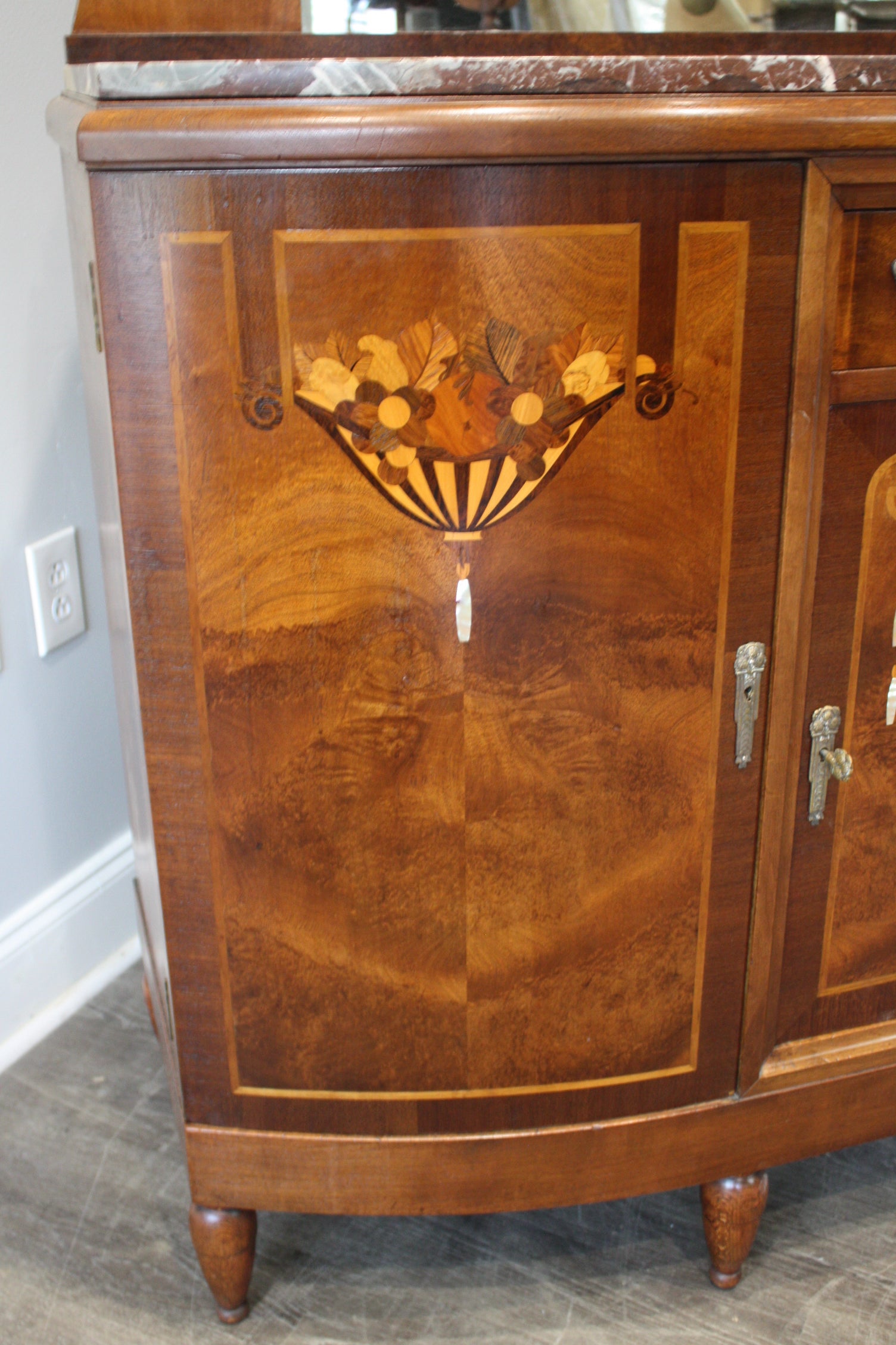 Inlay French Art Deco Period Dresser For Sale