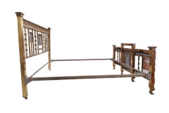 Französisch Art Deco Zeitraum volle Größe Messing Bett