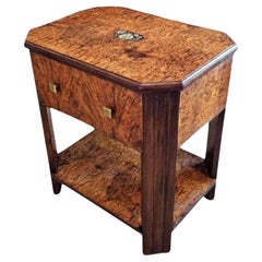 French Art Deco Period Jules Leleu Manner Burlwood Work Table