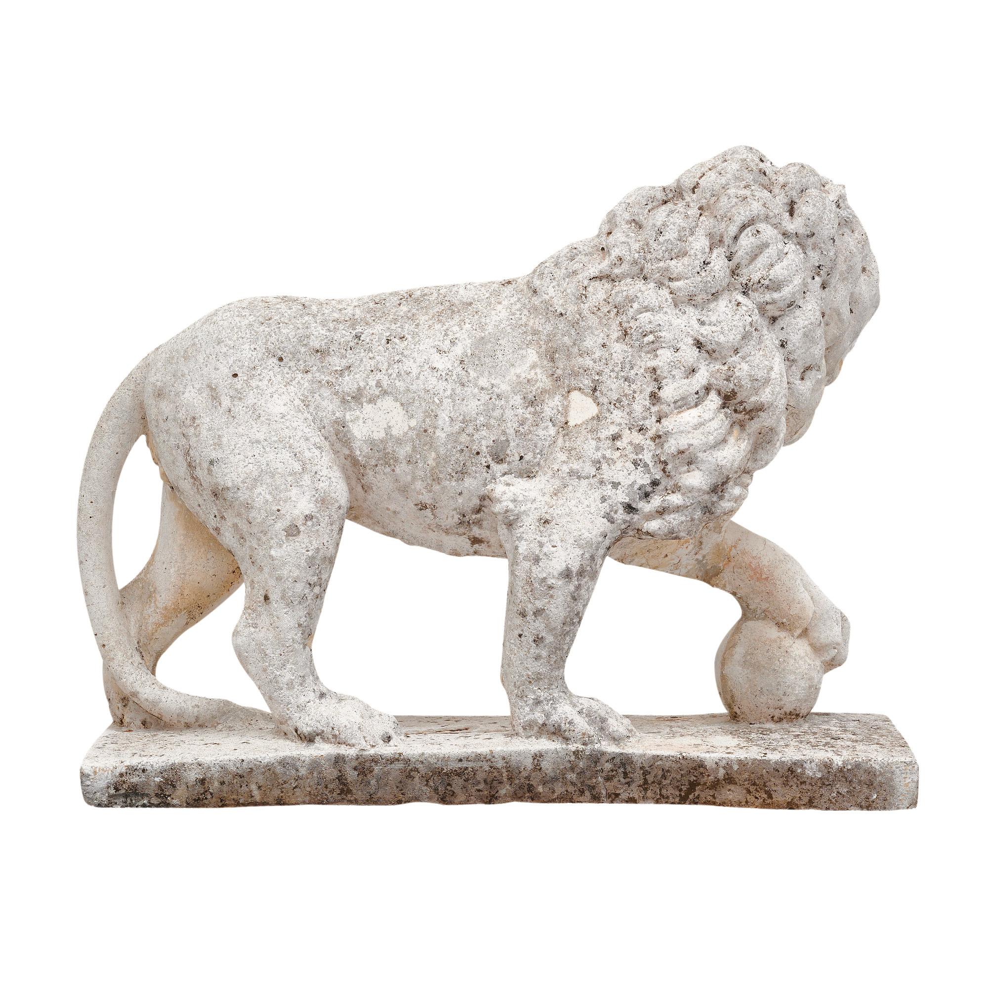 Mid-20th Century French Art Deco Period Lion Sculptures For Sale