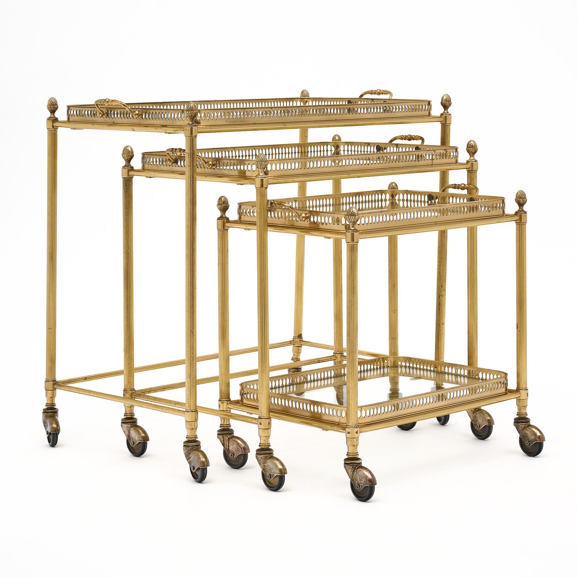 Mid-20th Century French Art Deco Period Nesting Tables For Sale