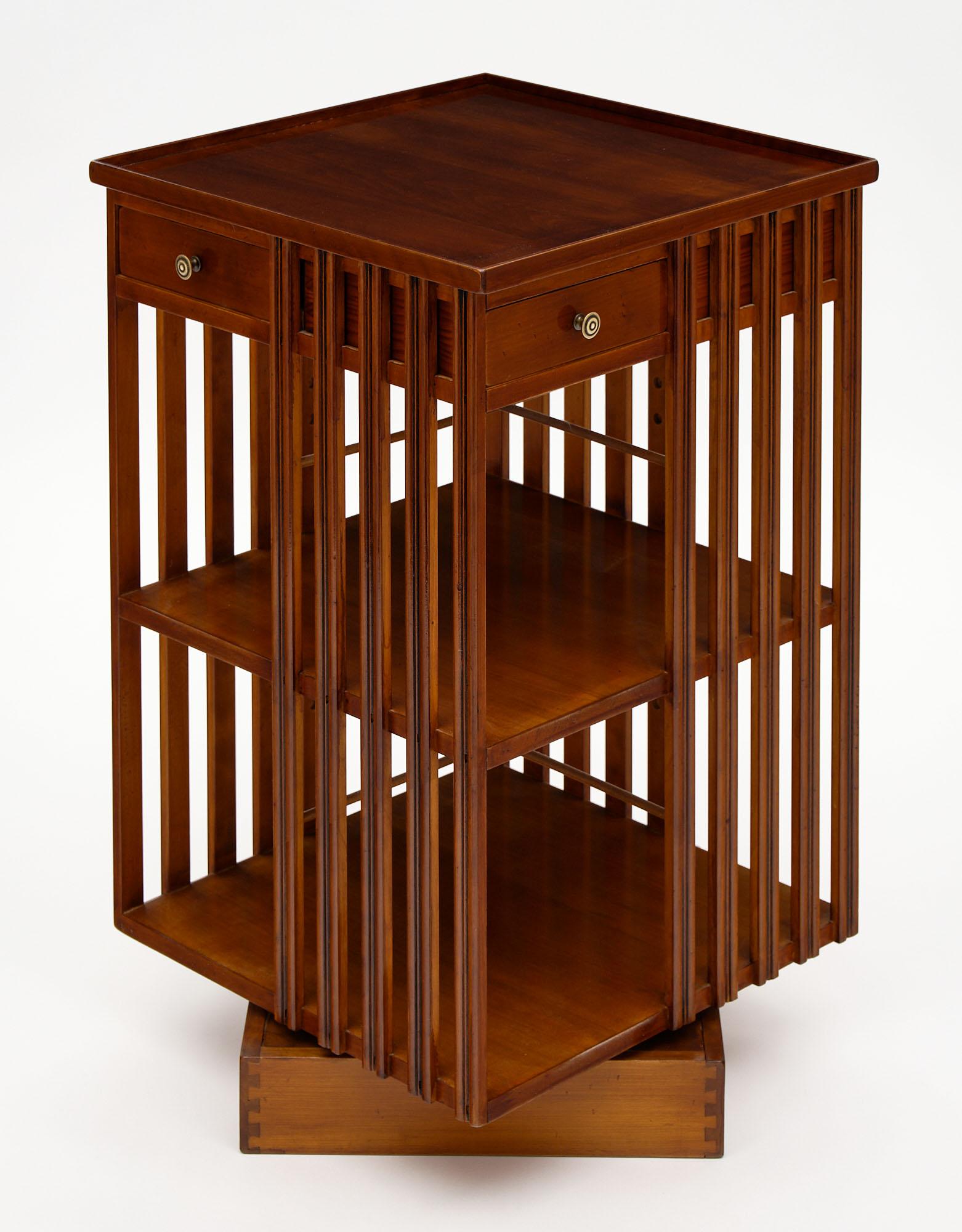 Mid-20th Century French Art Deco Period Revolving Bookcase