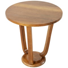 French Art Deco Period Walnut Tulip Table, Gueridon, or Side Table, circa 1930