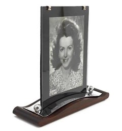 French Art Deco Photo Frame, Macassar Wood & Chrome, 1920, France