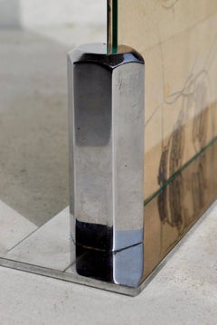 French Art Deco Photograph Frame, Chrome-Plated Steel & Glass, 1930s