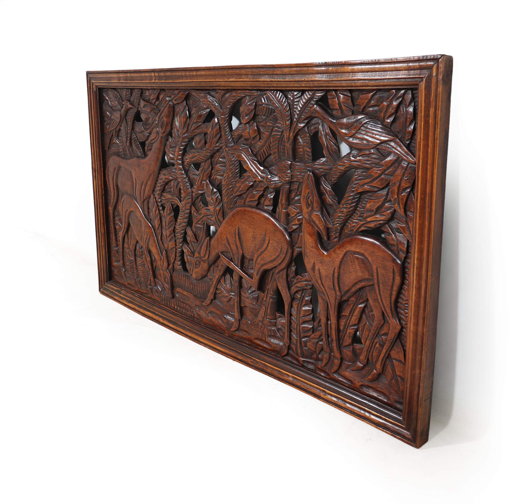 French Art Deco Pierced Carving wall Panel In Good Condition For Sale In Paddock Wood Tonbridge, GB