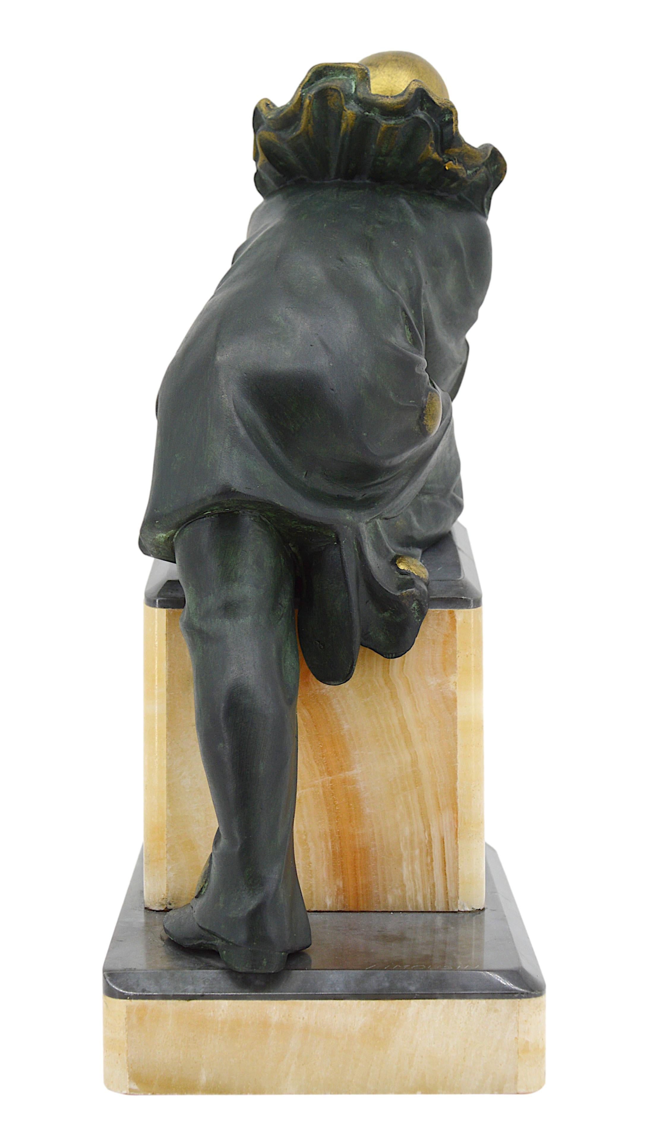 Sculpture de perroquet Art Déco française, années 1920 en vente 1