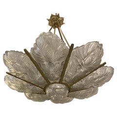 French Art Deco Pine Cone Chandelier Signed by Sabino