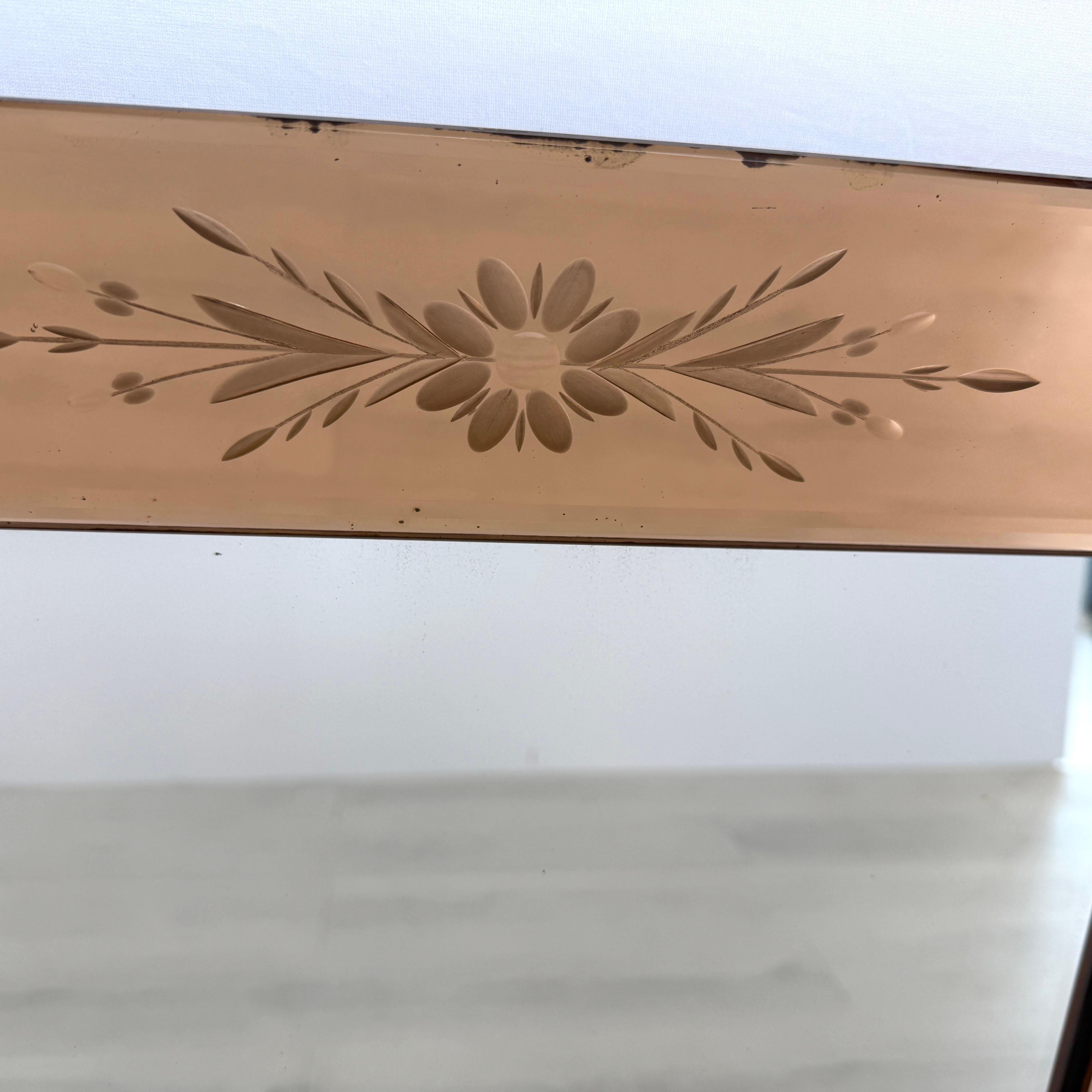 Espejo francés Art Deco Rosa, años 30 siglo XX en venta