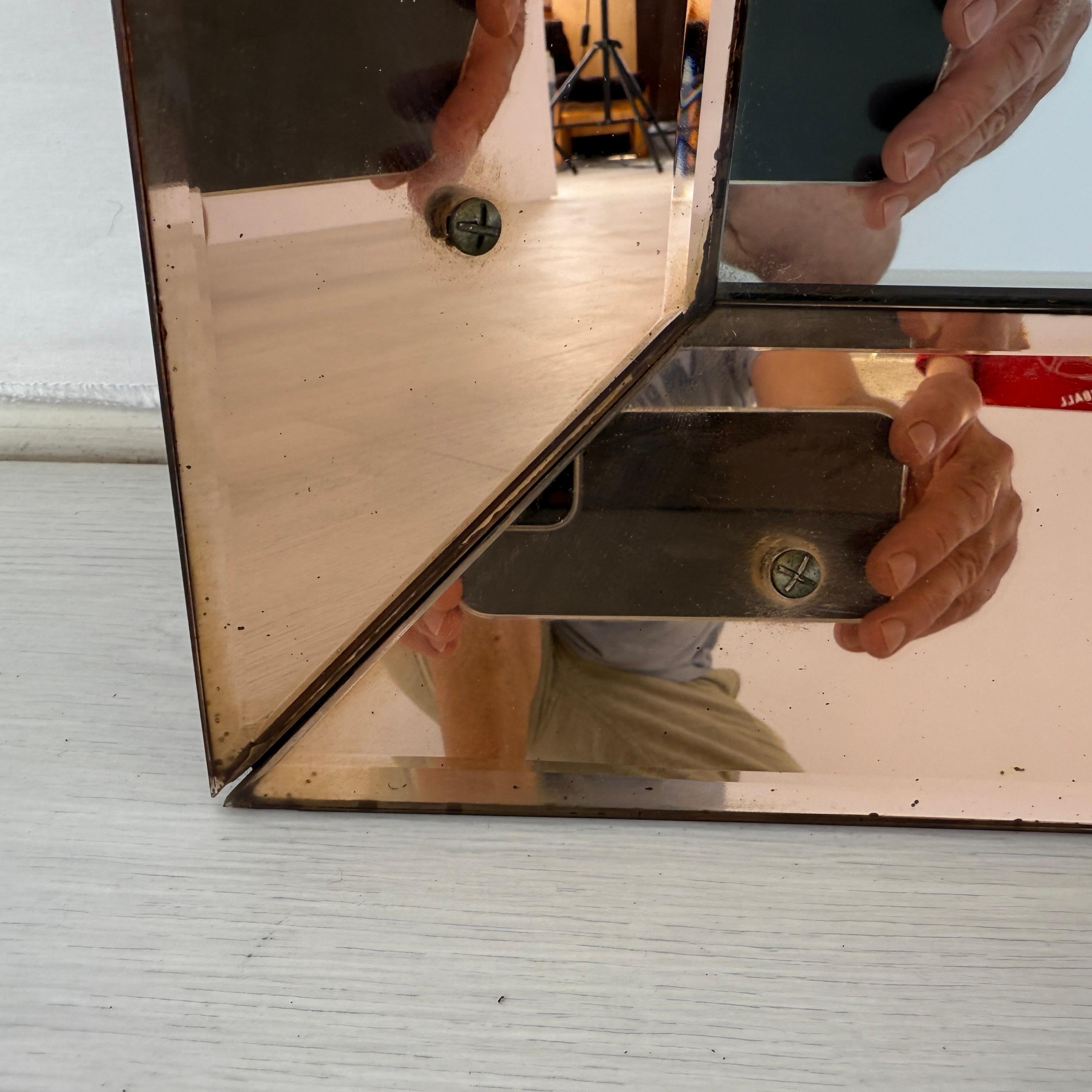 Espejo francés Art Deco Rosa, años 30 en venta 1