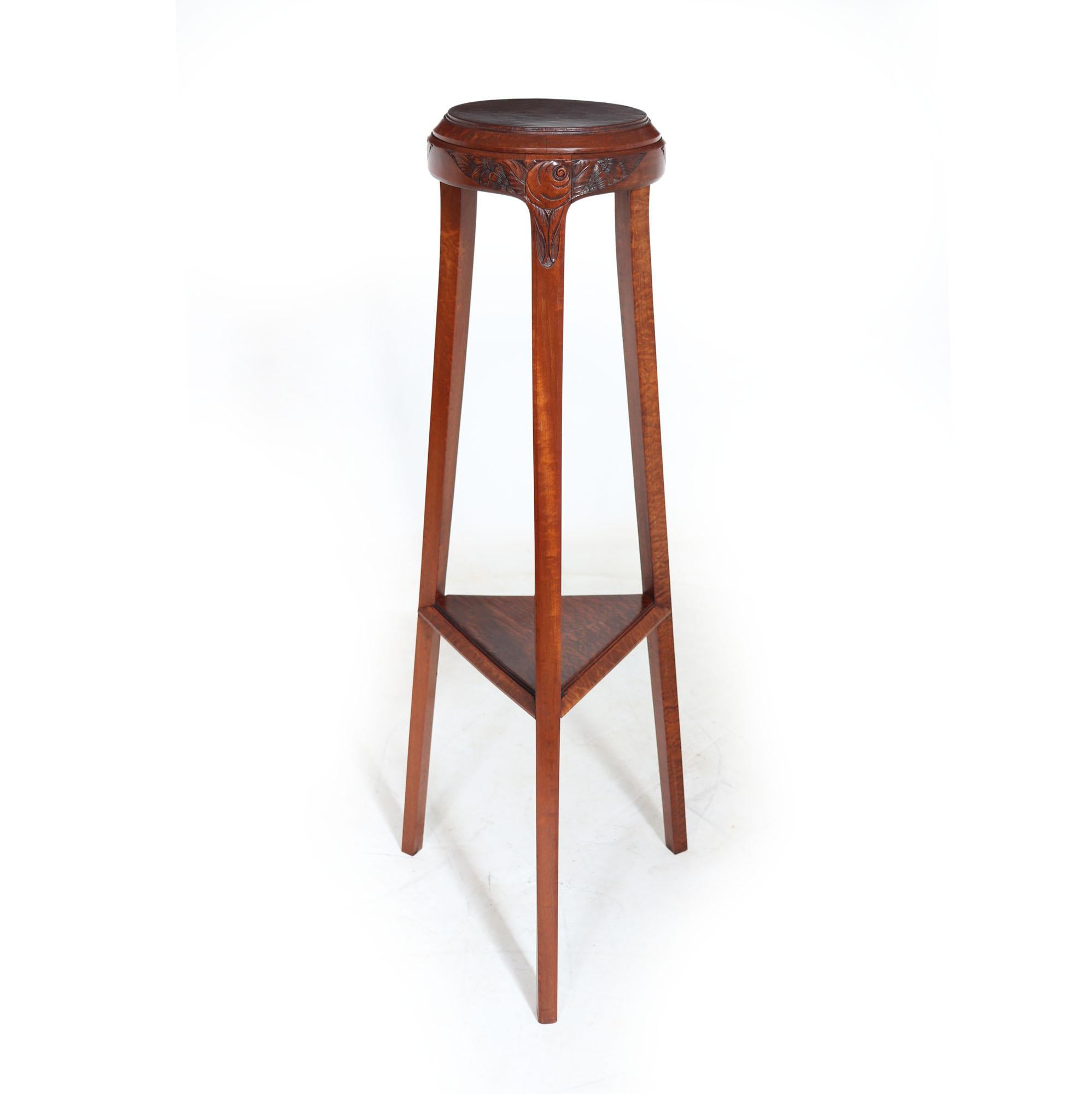 Wood French Art Deco Plant Stand by Paul Follot, c1925 For Sale