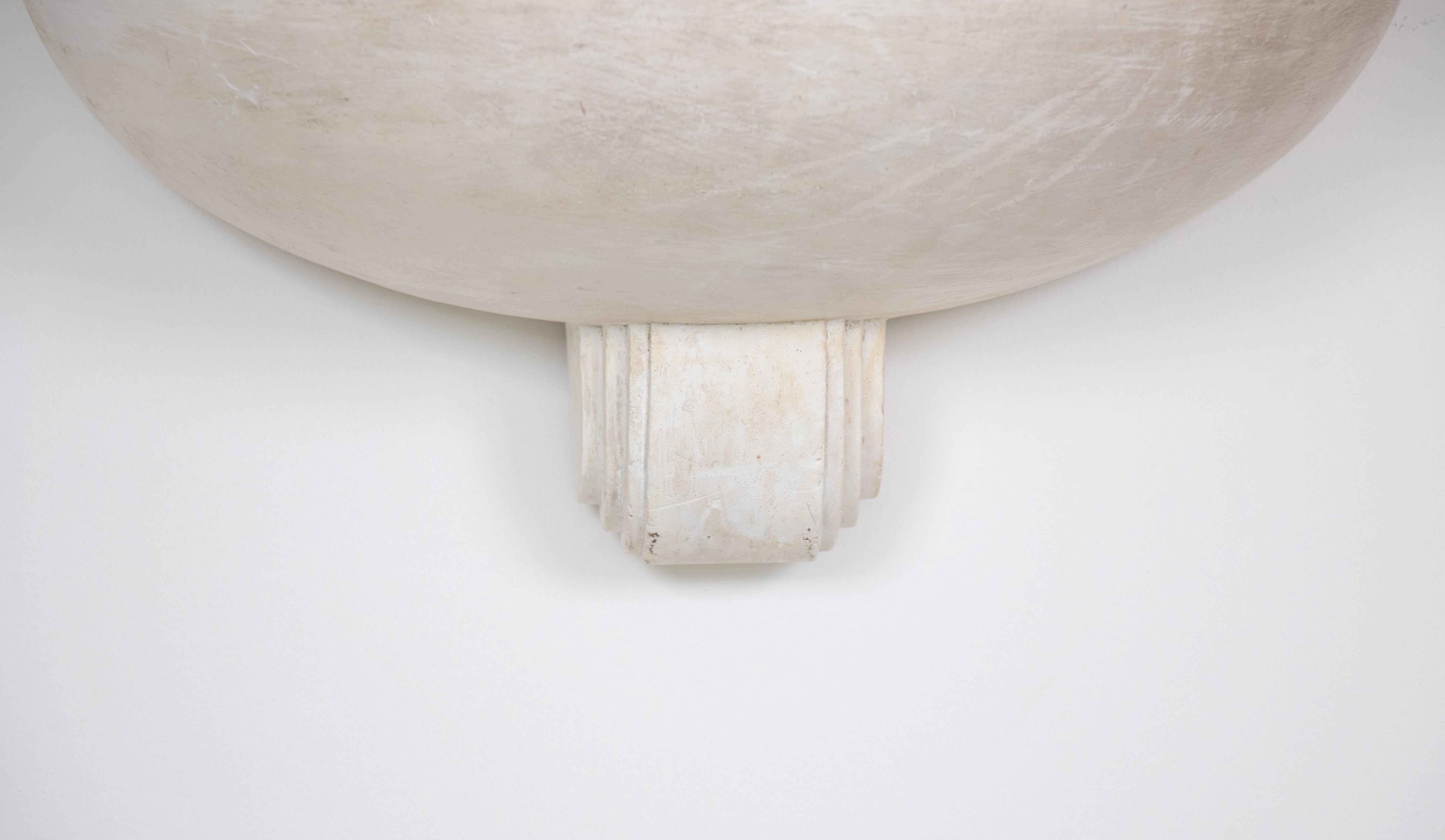 French Art Deco Plaster Sconce In Good Condition In Los Angeles, CA