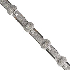 French Art Deco Platinum Diamond Bracelet
