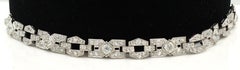 Pulsera francesa Art Déco de diamantes en platino