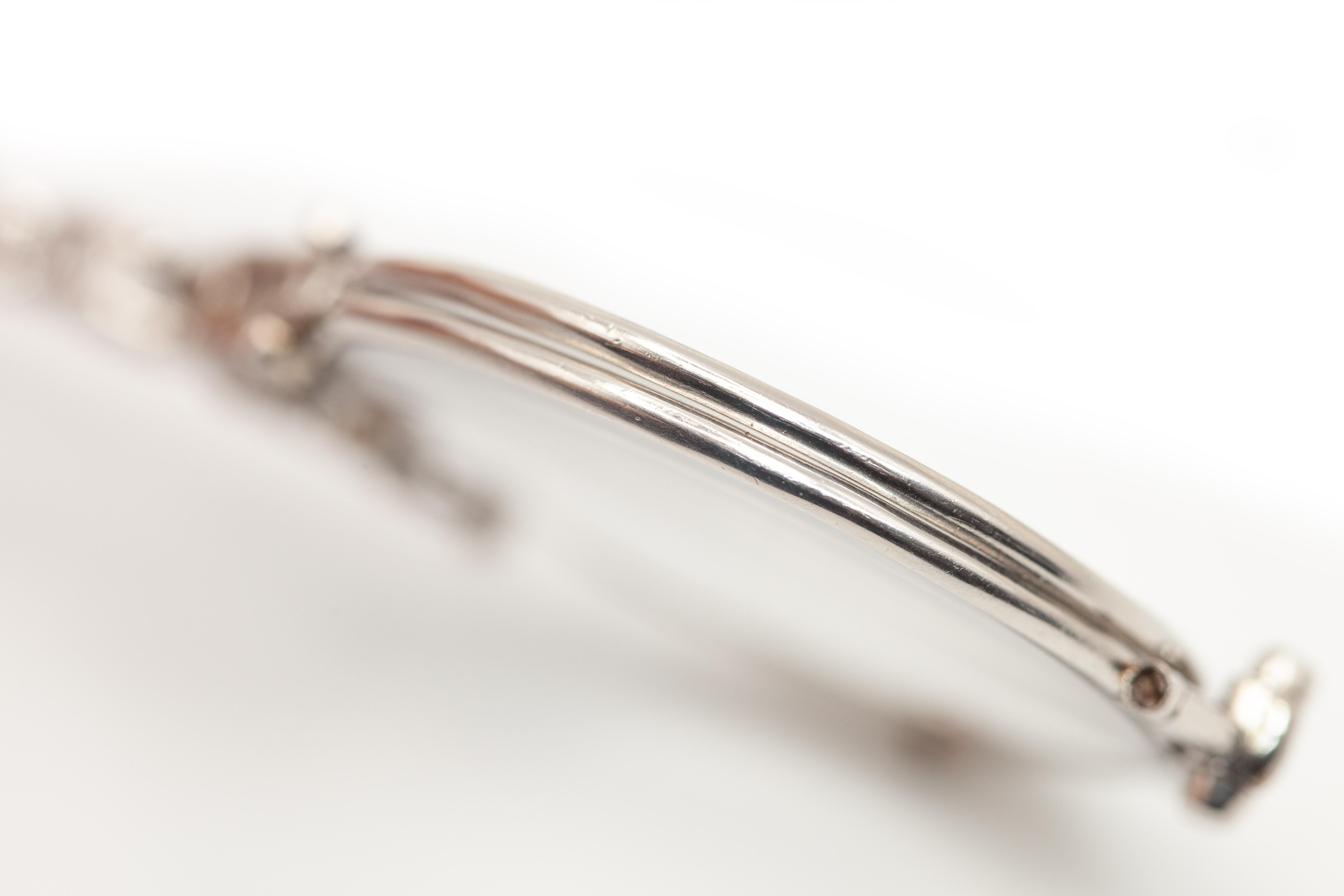 French Art Deco Platinum Diamond Lorgnette Pendant Necklace c. 1920s For Sale 9