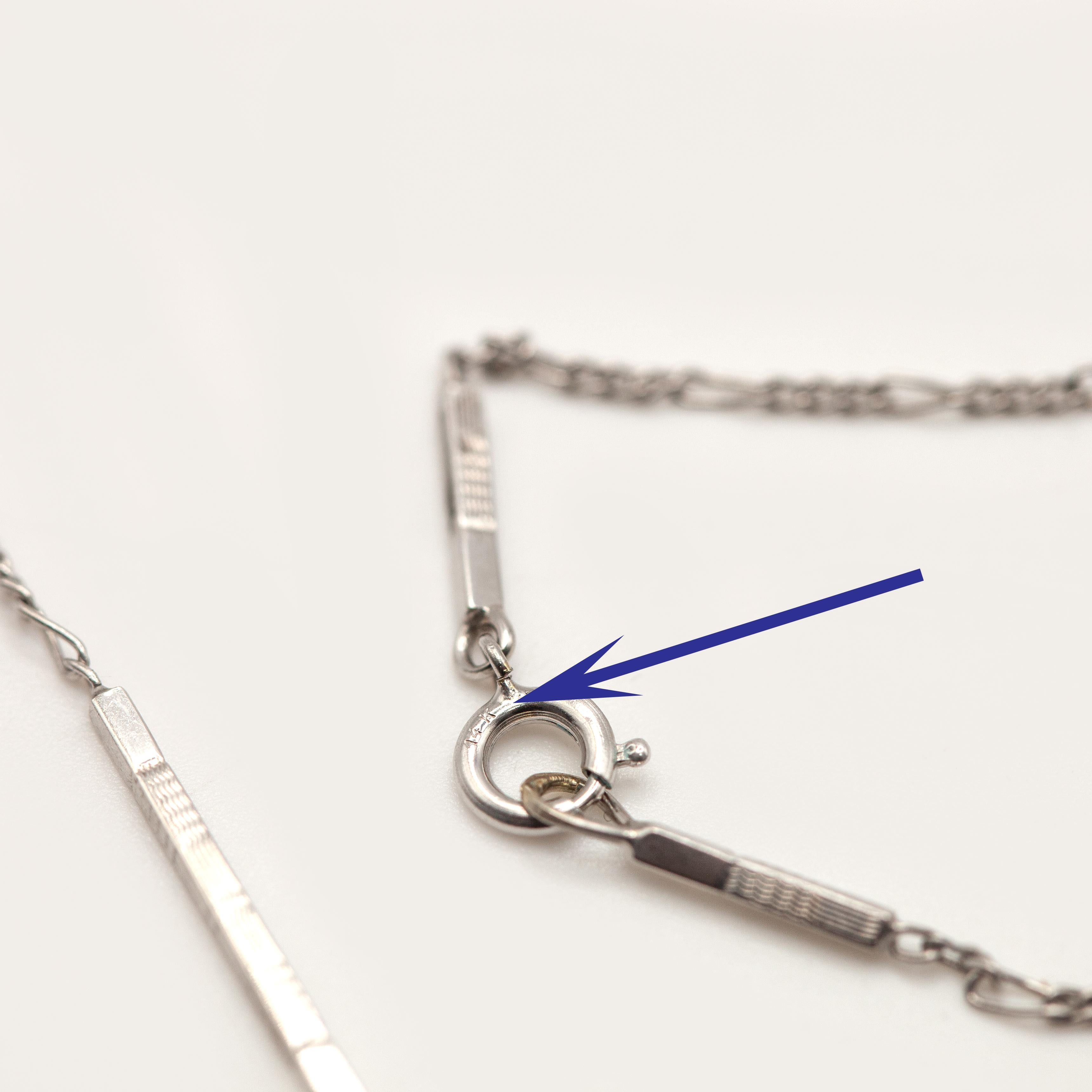 French Art Deco Platinum Diamond Lorgnette Pendant Necklace c. 1920s For Sale 12
