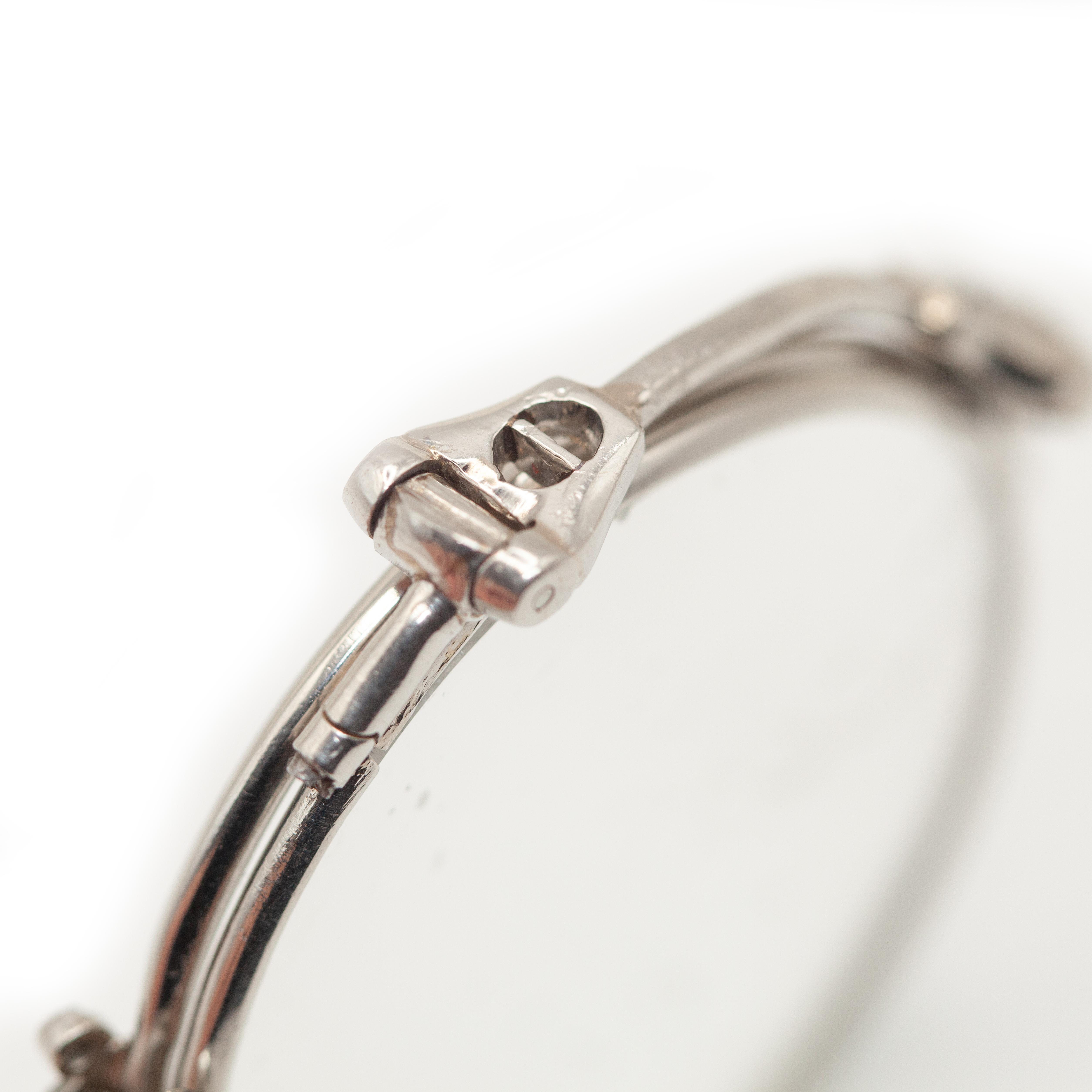 French Art Deco Platinum Diamond Lorgnette Pendant Necklace c. 1920s For Sale 3