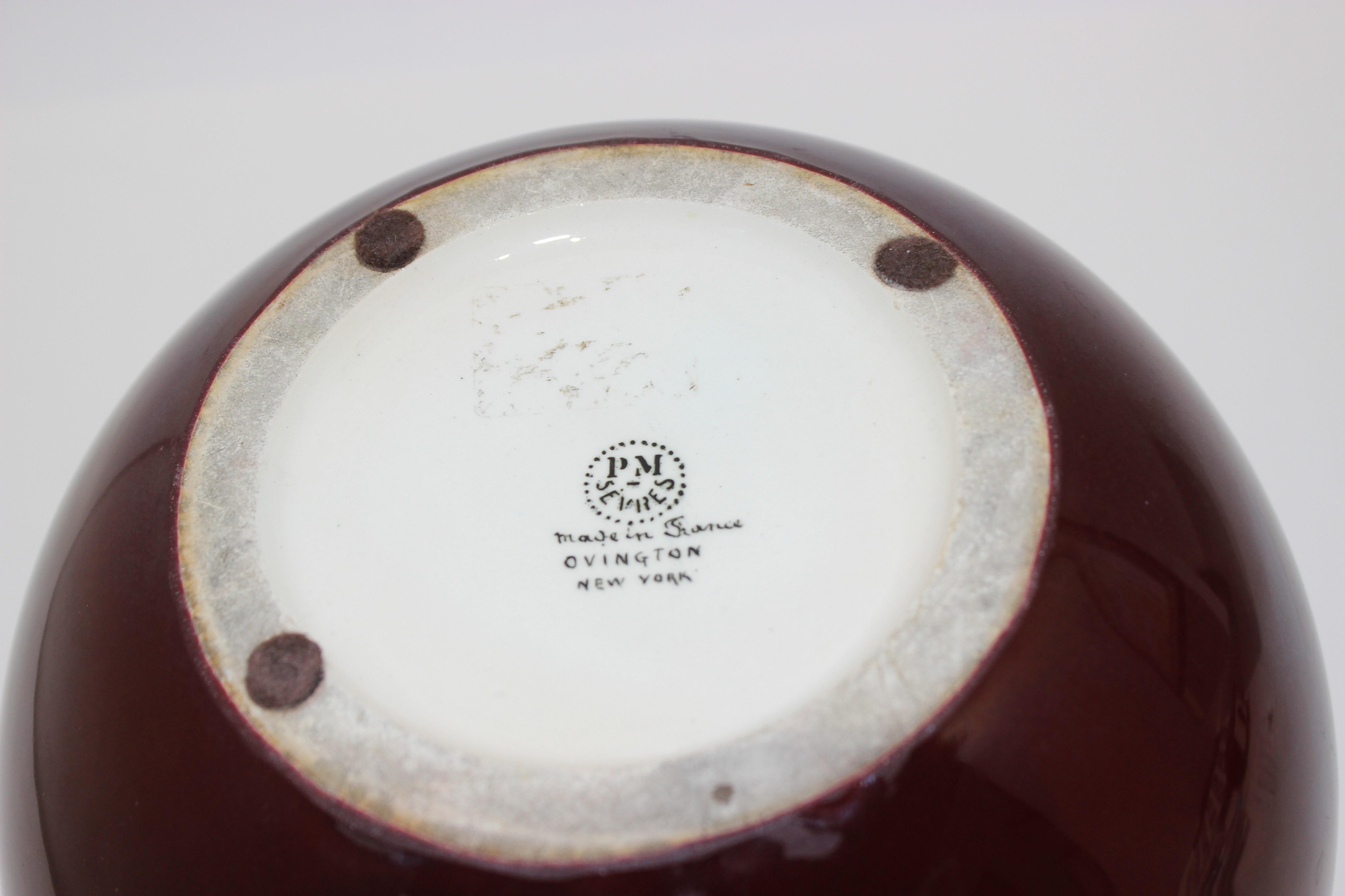 French Art Deco PM-Sevres Round Ceramic Vase 2