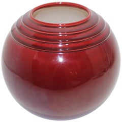 French Art Deco PM-Sevres Round Ceramic Vase