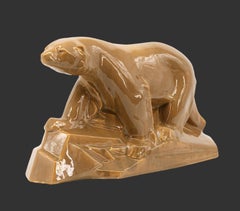 French Art Deco Polar Bear Sculpture by Dax, France – 1920s