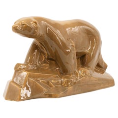 French Art Deco Polar Bear Sculpture by Dax, France – 1920s