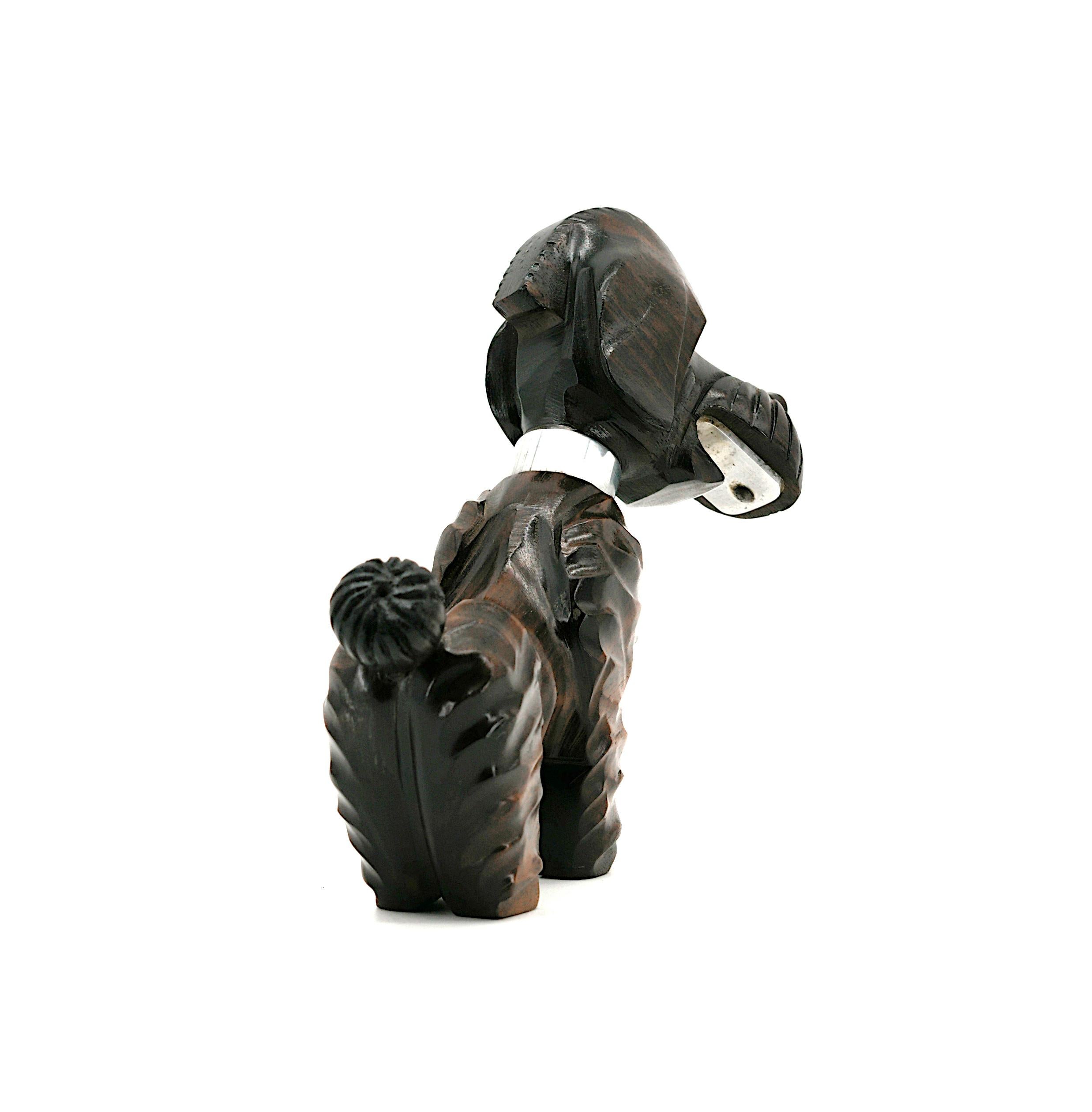Französischer Art Deco Pudel-Korkenzieher, 1920 (Metall) im Angebot