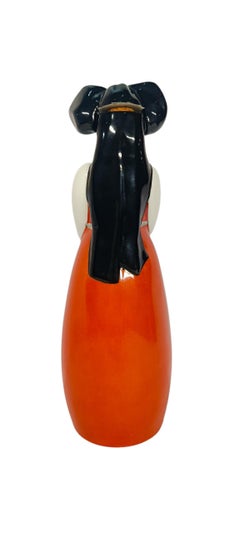 Bottiglia da liquore in porcellana Art Deco francese di ROBJ France del 1930 circa