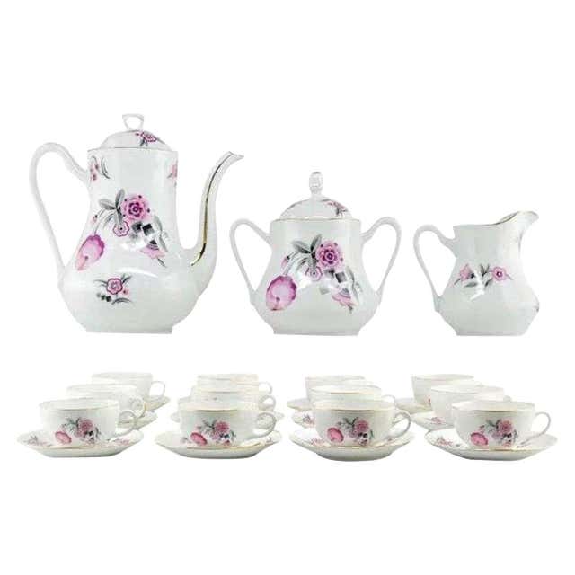 British Porcelain Shelley Art Deco Orange Harmony Coffee Set at 1stDibs ...